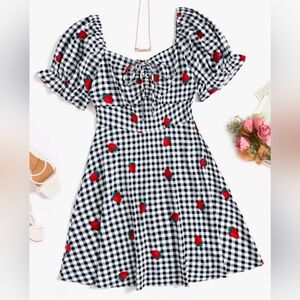 Strawberry Gingham Dress